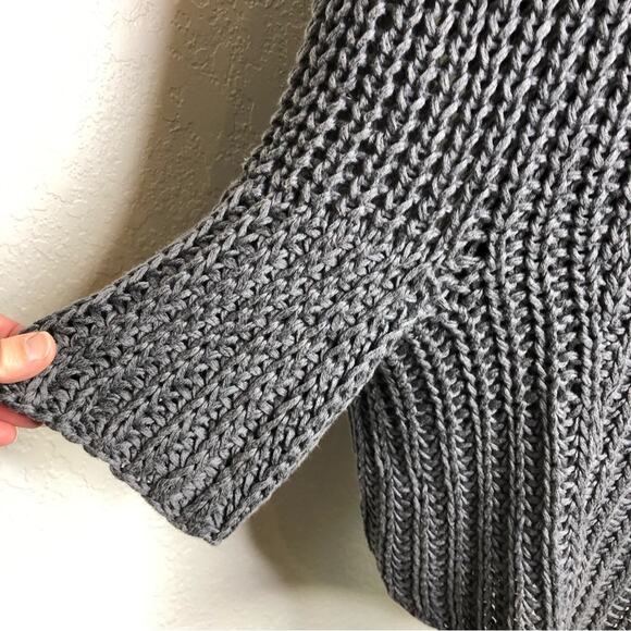 Theory Renata New Malaga gray open front linen blend cardigan sweater size Small - Picture 15 of 16